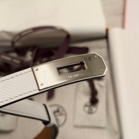 Hermes White Kelly Belt New - Picture 7 of 13